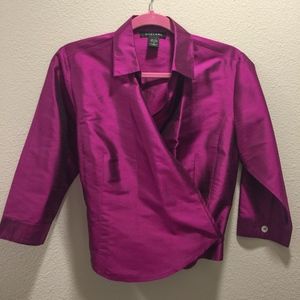 Magenta Silk Blouse